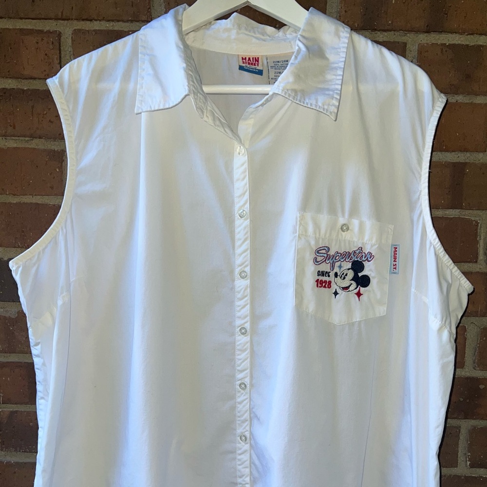 Vtg Disney Mickey Button-Up Shirt